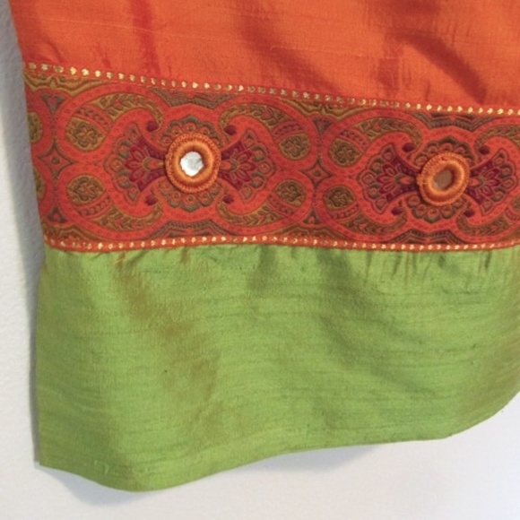 Mica Embroidered Sleeveless Silk Dress, Size 8 - Picture 4 of 6